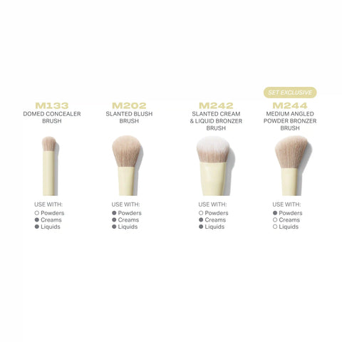 Buttery Blends 4-Piece Face Brush Set
